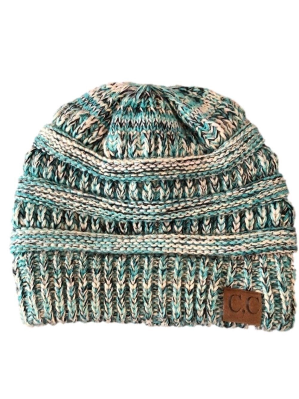 C. C knit beanie cap